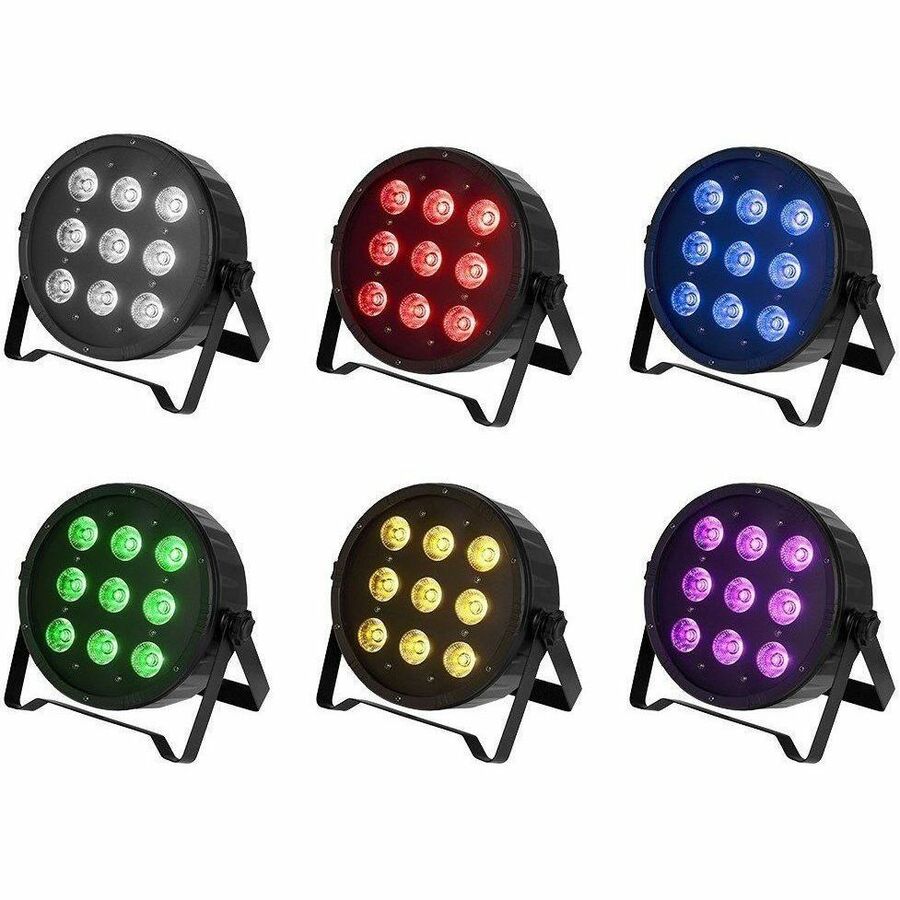 Stage Right 9x10W Quad LED Flat PAR RGBW Stage Wash Light 90W Output