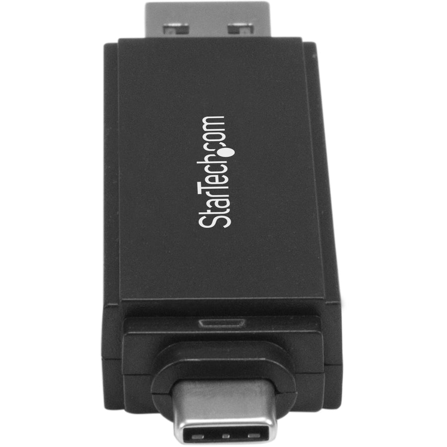 StarTech.com USB 3.0 Memory Card Reader for SD and microSD Cards - USB-C and USB-A - Portable USB SD and microSD Card Reader