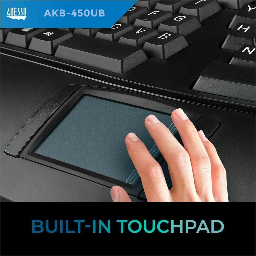 Adesso Tru-Form Ergonomic Touchpad Keyboard
