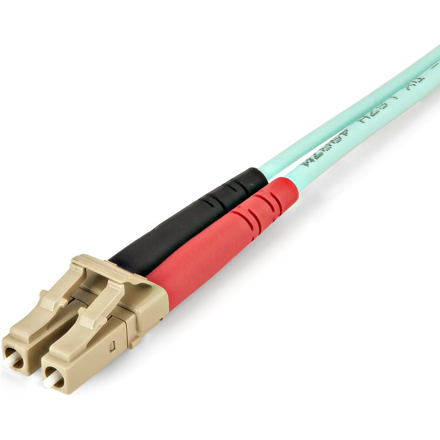 StarTech.com 2m (6ft) LC/UPC to LC/UPC OM4 Multimode Fiber Optic Cable, 50/125µm, 100G, Low Insertion Loss, LSZH Fiber Jumper Cord