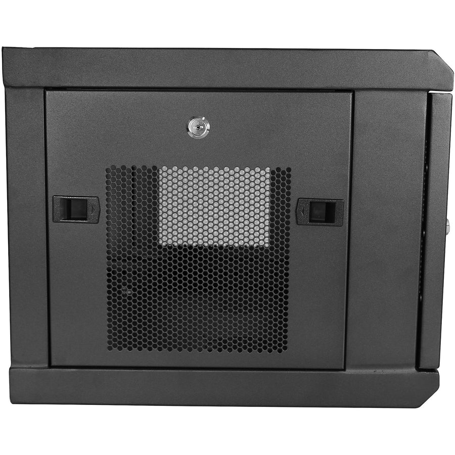 StarTech.com 2-Post 6U Wall Mount Network Cabinet, 19" Wall-Mounted Server Rack for Data / IT Equipment, Small Lockable Rack Enclosure
