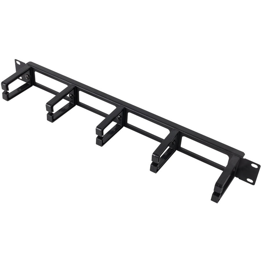 Rack Solutions 1U Horizontal Plastic D-Ring Pass Thru Cable Management Bar