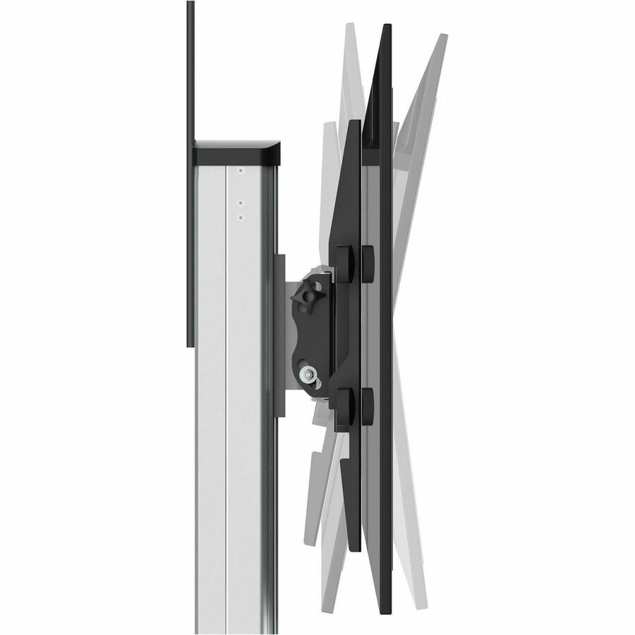 StarTech.com TV Cart - For 32" to 75" Displays - AV Cart - Height Adjustable - Lockable Wheels - Flat Screen TV Cart - Media Cart on Wheels