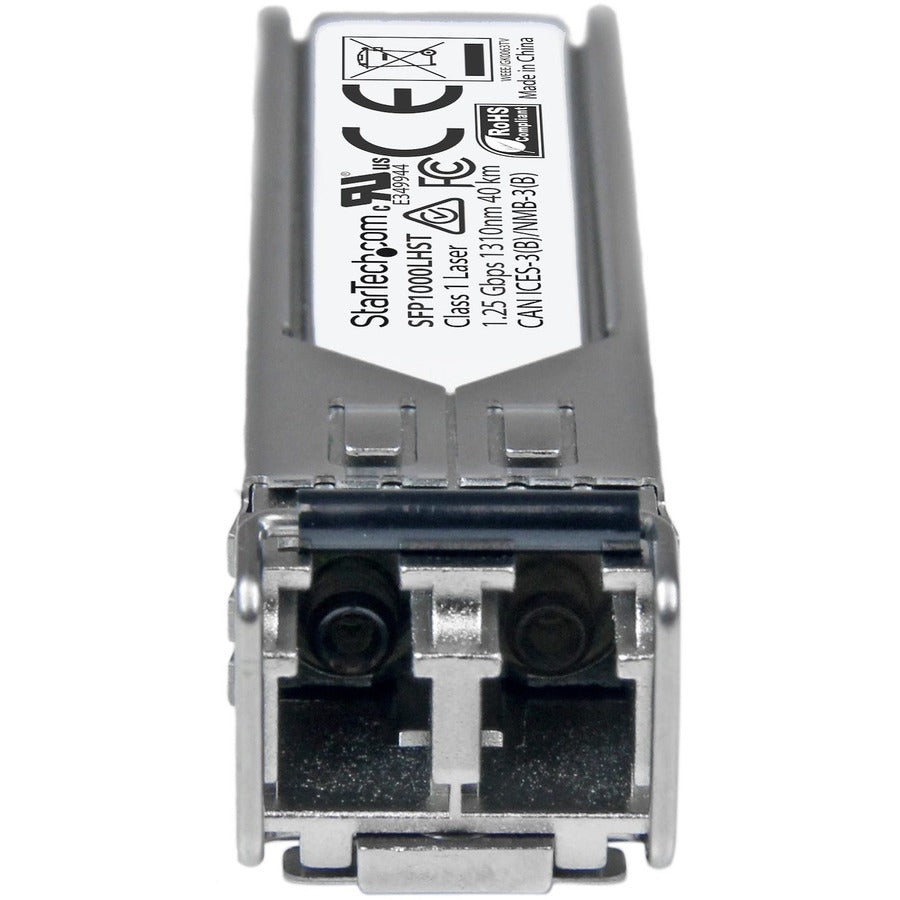 StarTech.com MSA Uncoded SFP Module - 1000BASE-LH - 1GE Gigabit Ethernet SFP 1GbE Single Mode Fiber (SMF) Optic Transceiver - 40km DDM