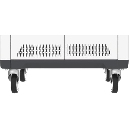 Rocstor Volt® C24 Charging Cart with Intelligent Power Charging - Up to 24 Device Intelligent Power Charging Cart for Notebooks, Chromebook®, MacBook®, and Macbook® Pro- 3 Shelves - Push Handle - 4 Heavy Duty 5" Casters - Steel Constructio