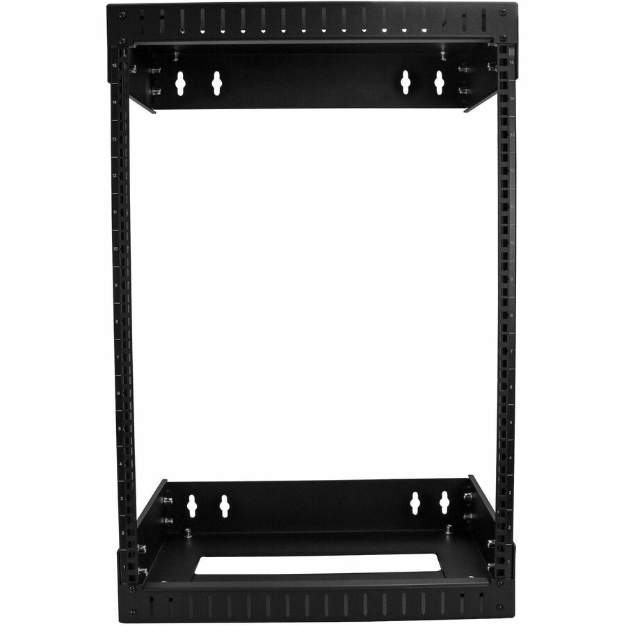 StarTech.com 2-Post 15U Heavy-Duty Wall Mount Network Rack, 19" Open Frame Server Rack with Adjustable Depth, Data Rack for IT Equipment~