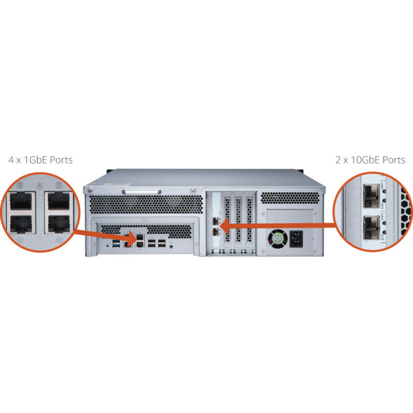 QNAP High-performance Quad-core NAS with Dual 10GbE SFP+ Ports