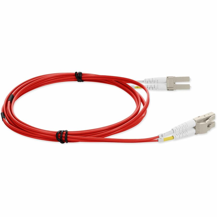 AddOn 5m LC (Male) to LC (Male) Red OM1 Duplex Fiber OFNR (Riser-Rated) Patch Cable