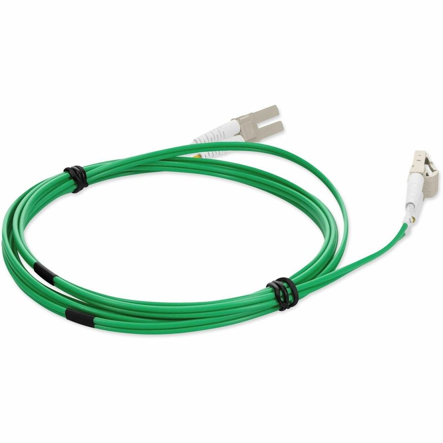 AddOn 3m LC (Male) to LC (Male) Green OM1 Duplex Fiber OFNR (Riser-Rated) Patch Cable