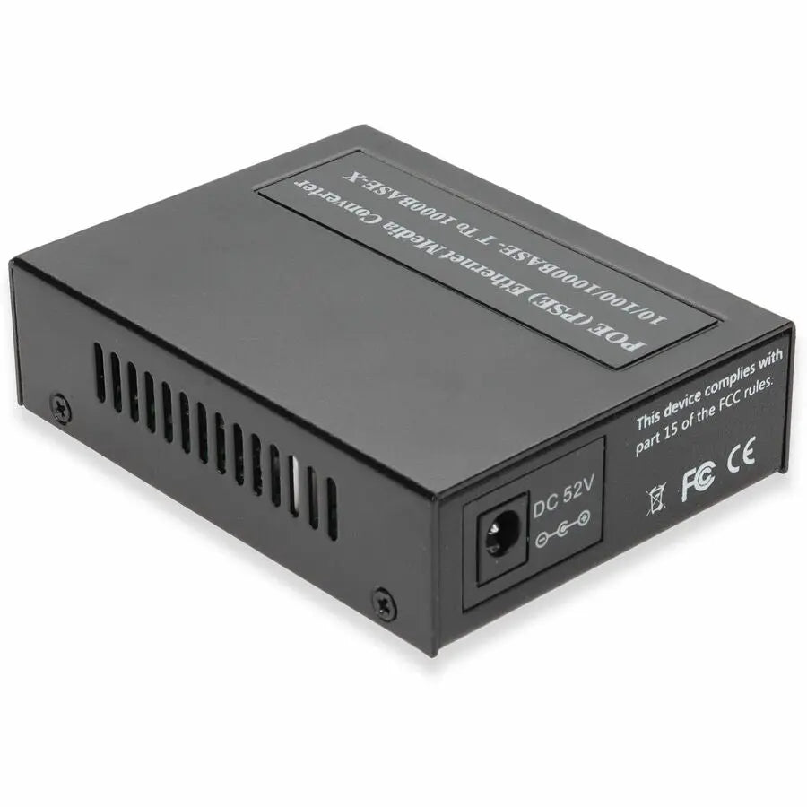 AddOn 10/100/1000Base-TX(RJ-45) x2 to 1 Open SFP Port POE (15W) Media Converter