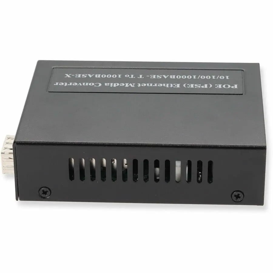 AddOn 10/100/1000Base-TX(RJ-45) x2 to 1 Open SFP Port POE (15W) Media Converter