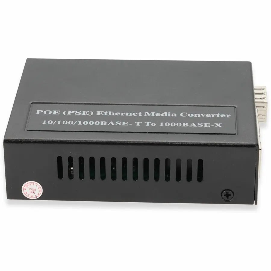 AddOn 10/100/1000Base-TX(RJ-45) x2 to 1 Open SFP Port POE (15W) Media Converter