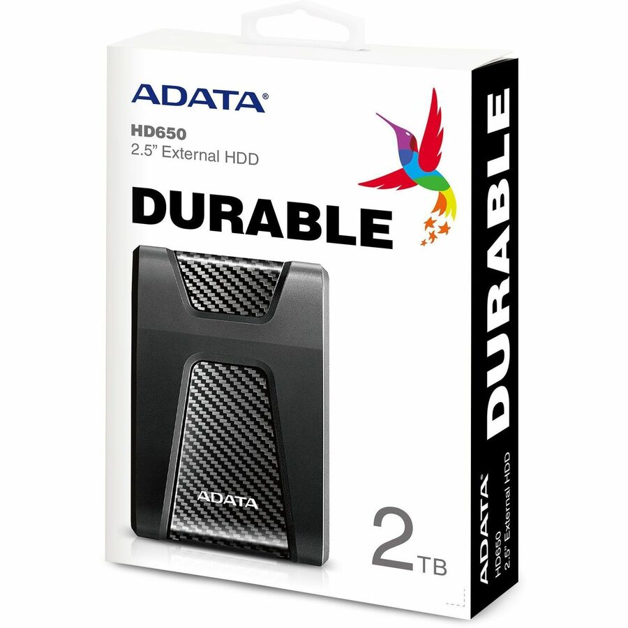 Adata HD650 2 TB Hard Drive - External - Black