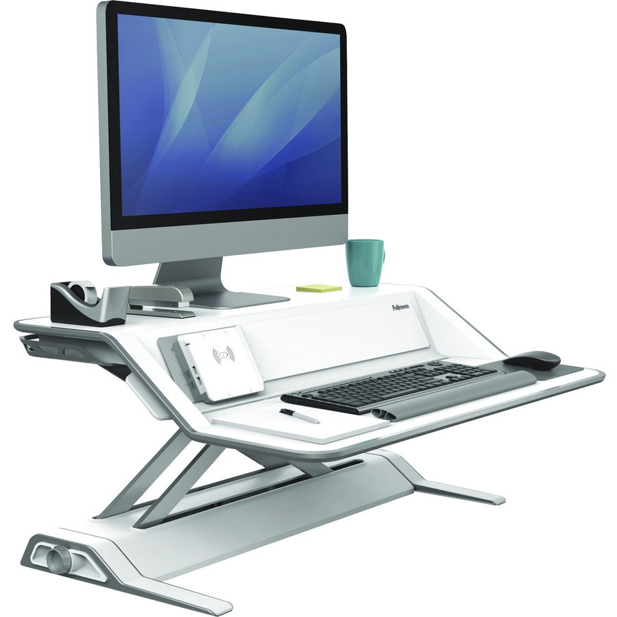 Fellowes Lotus™ DX Sit-Stand Workstation - White