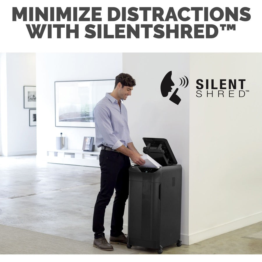 Fellowes® AutoMax™ 350C Cross-Cut Commercial Office Auto Feed 2-in-1 Paper Shredder with 350 Sheet Capacity