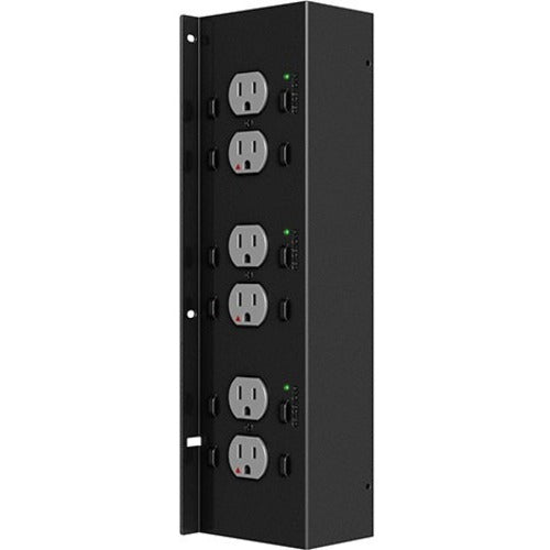 Chief Proximity In-Wall Box 6 Outlet Power Kit - Black