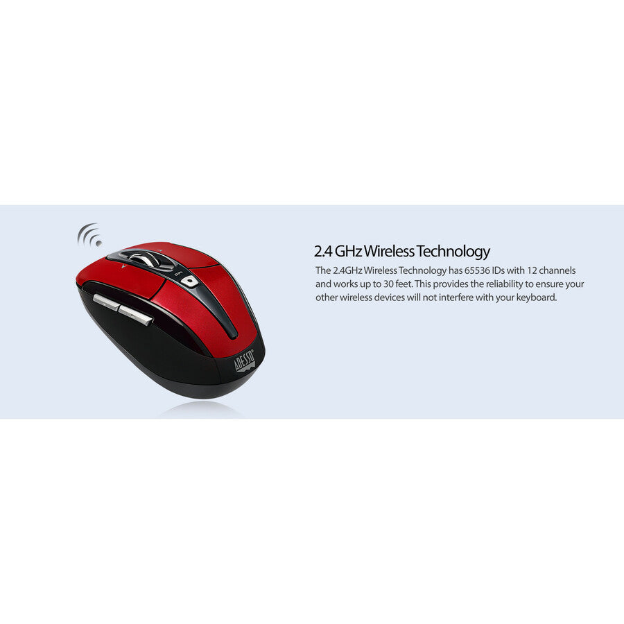 WRLS OPTICAL NANO MOUSE RED