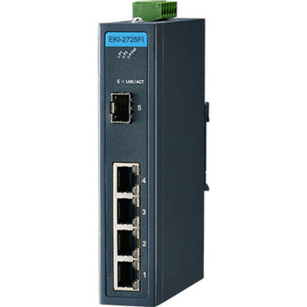 Advantech 4 GE + 1 SFP Ind. Unmanaged Switch W/T