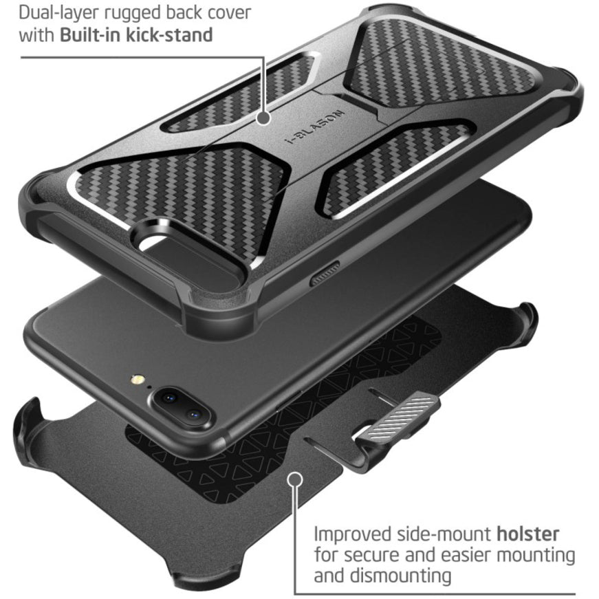 i-Blason Transformer Carrying Case (Holster) Apple iPhone 8 Smartphone - Black