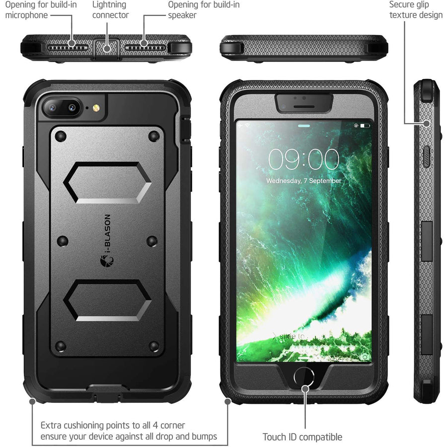 i-Blason Sport Carrying Case (Armband) Apple iPhone 8 Plus Smartphone - Black