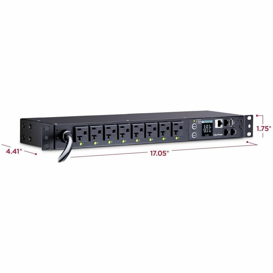 CyberPower PDU41002 Single Phase 100 - 120 VAC 20A Switched PDU