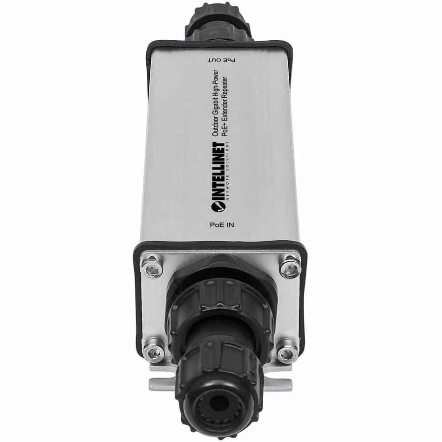 Intellinet Network Solutions Outdoor Gigabit High-Power PoE+ Extender Repeater, Extends Range Beyond the 328 ft (100 m) Limit, Metal Housing, IP65