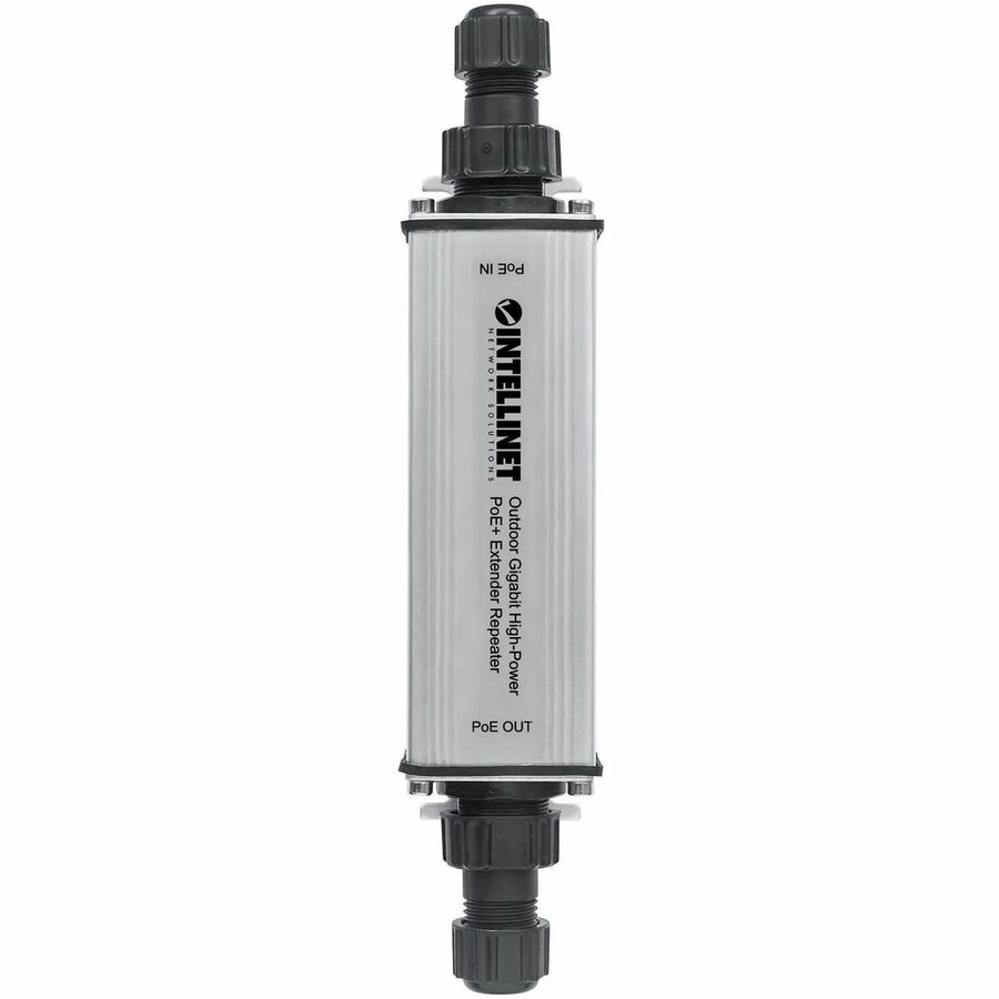 Intellinet Network Solutions Outdoor Gigabit High-Power PoE+ Extender Repeater, Extends Range Beyond the 328 ft (100 m) Limit, Metal Housing, IP65