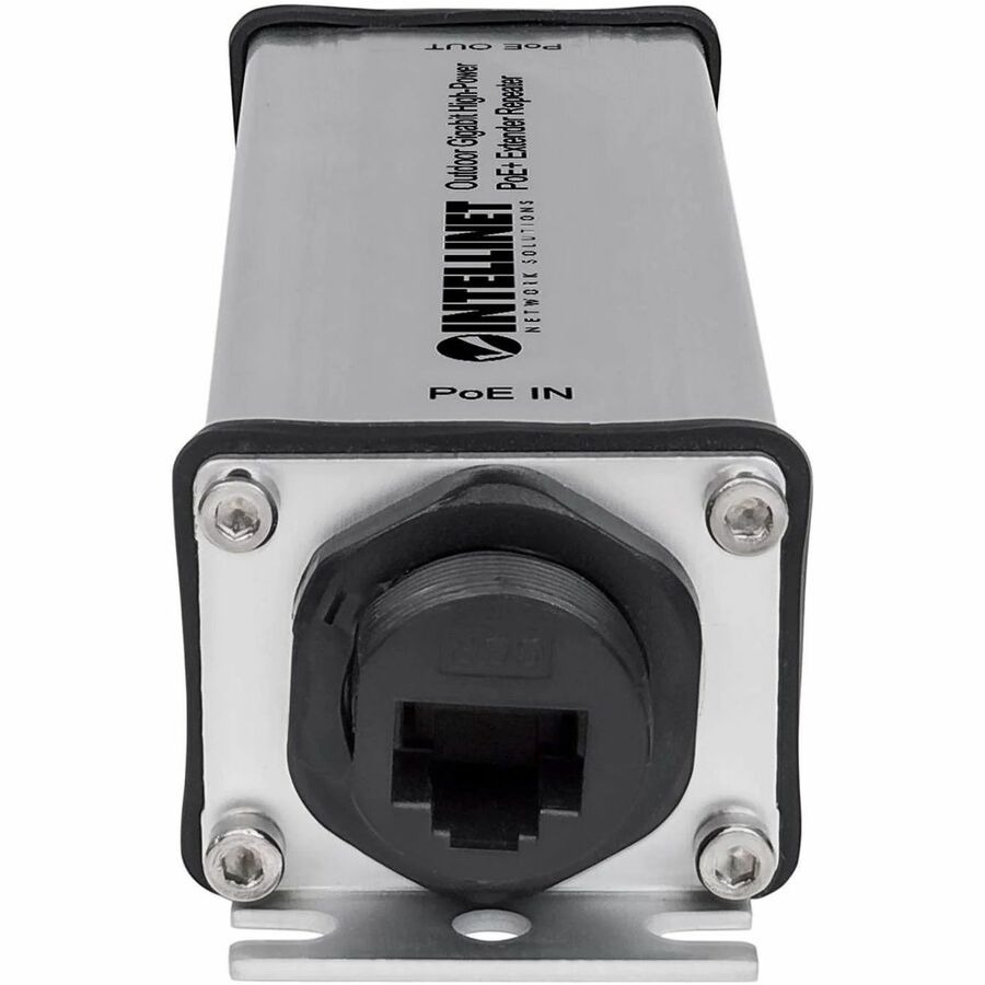 Intellinet Network Solutions Outdoor Gigabit High-Power PoE+ Extender Repeater, Extends Range Beyond the 328 ft (100 m) Limit, Metal Housing, IP65