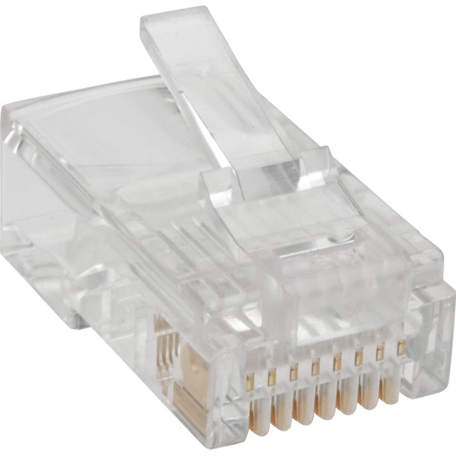 Eaton Tripp Lite Series RJ45 Modular Connector for Round Stranded UTP Conductor 4-Pair Cat5e, 100 Pack