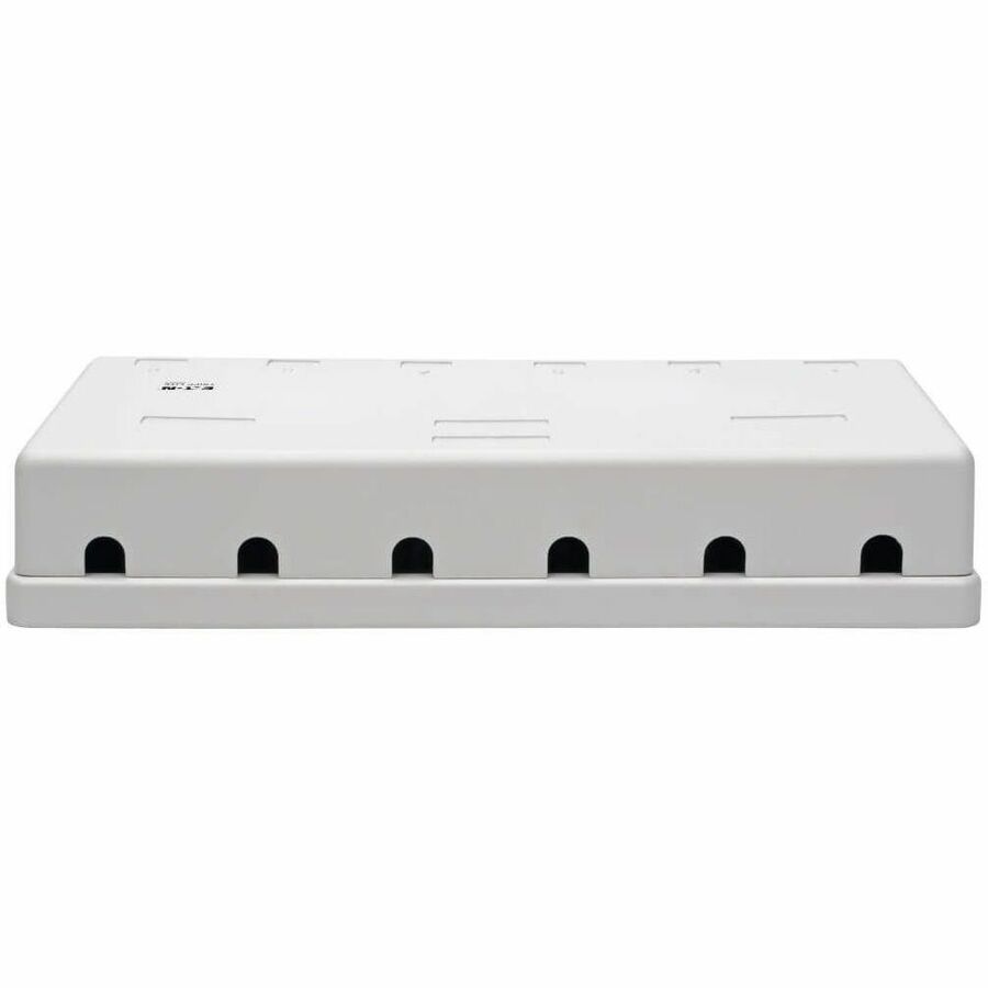 Eaton Tripp Lite Series Pre-Configured Unshielded Cat6 6-Port Surface-Mount Box, 110 IDC, RJ45, White