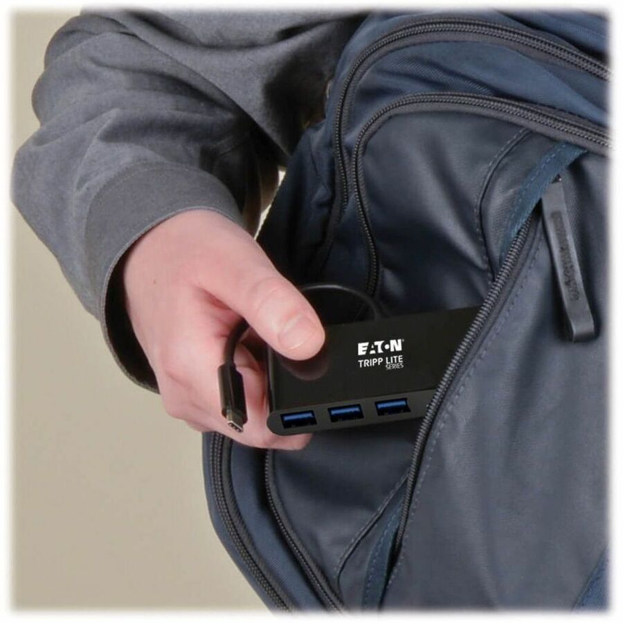 Eaton Tripp Lite Series 3-Port USB-C Hub with Card Reader, USB 3.x (5Gbps) Hub Ports and Card Reader Ports, Black