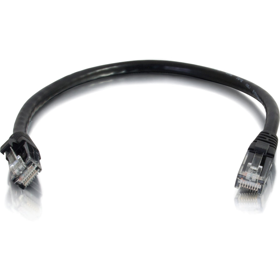 1' Cat6 Snagless Cable Black