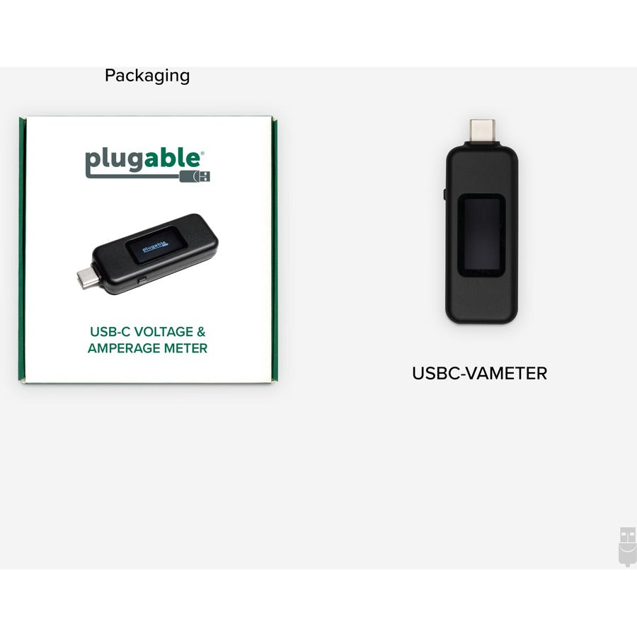 Plugable USB C Power Meter Tester for Monitoring USB-C Connections