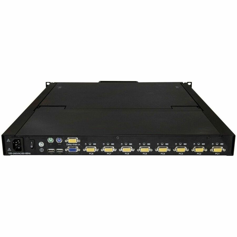 StarTech.com 8 Port Rackmount KVM Console w/ Cables - Integrated KVM Switch w/ 19" LCD - 1U LCD KVM Drawer 50000 MTBF - USB + VGA Support