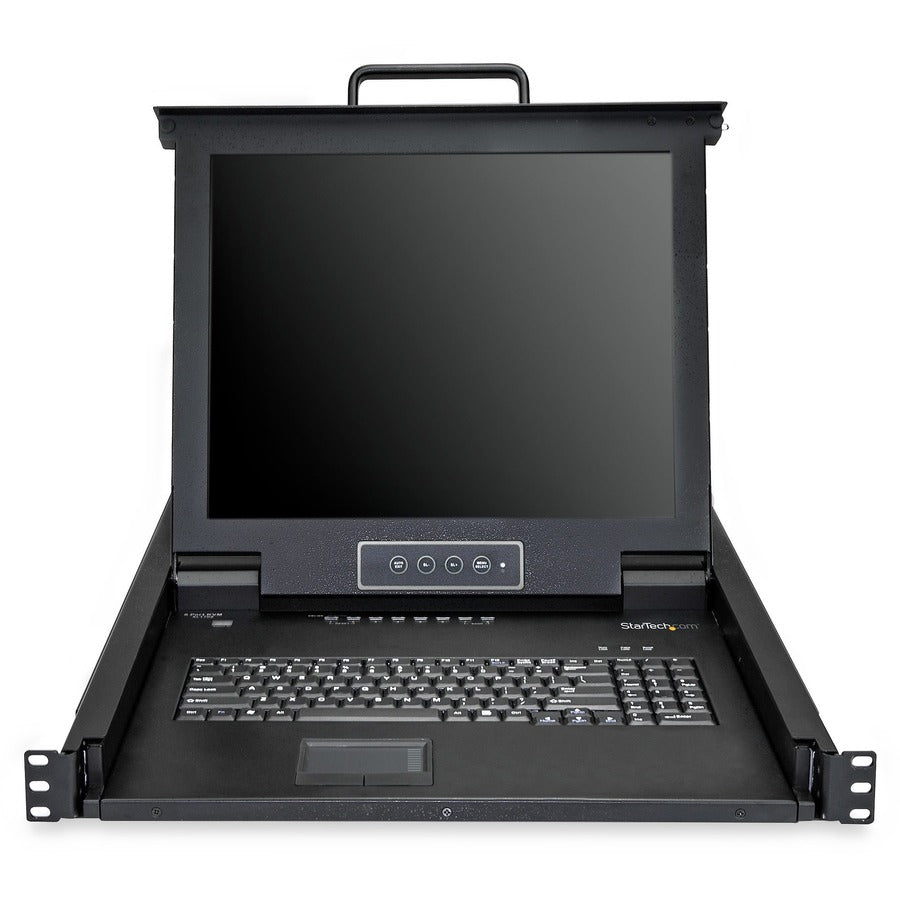 StarTech.com 8 Port Rackmount KVM Console w/ Cables - Integrated KVM Switch w/ 17" LCD - 1U LCD KVM Drawer 50000 MTBF - USB + VGA Support