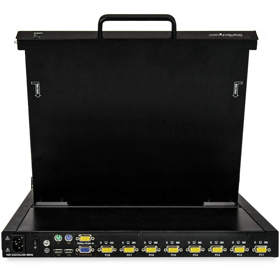 StarTech.com 8 Port Rackmount KVM Console w/ Cables - Integrated KVM Switch w/ 17" LCD - 1U LCD KVM Drawer 50000 MTBF - USB + VGA Support