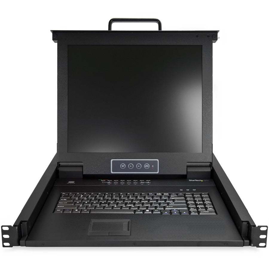 StarTech.com 16 Port Rackmount KVM Console w/ Cables - Integrated KVM Switch w/ 17" LCD - 1U LCD KVM Drawer 50000 MTBF - USB + VGA Support