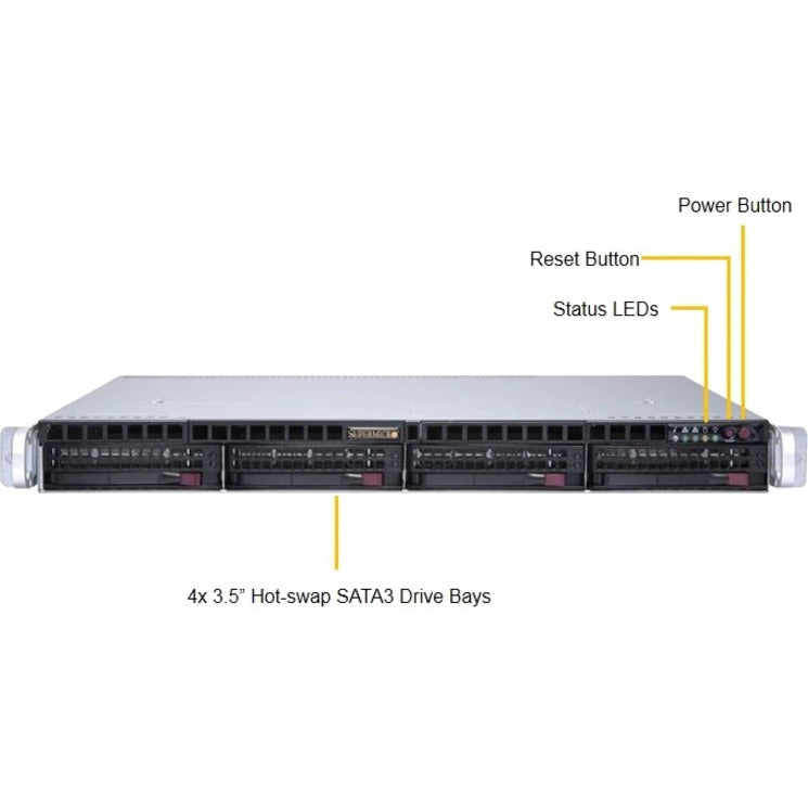 Supermicro SuperServer 6019P-MT Server Barebone System - 1U Rack-mountable - Socket P LGA-3647 - 2 x Processor Support