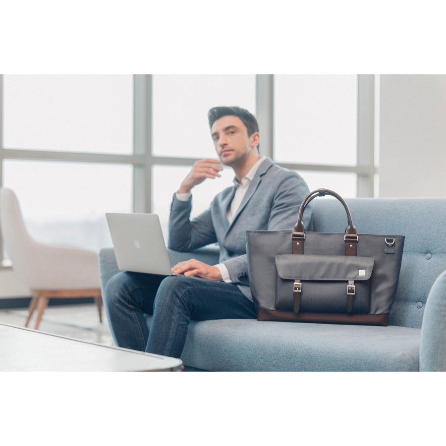 Moshi Costa Carrying Case (Satchel) for 15" Apple iPad Notebook - Granite Gray