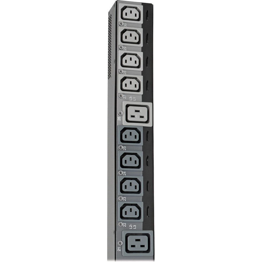 Eaton Tripp Lite Series 14.5kW 200-240V 3PH Switched PDU - LX Interface, Gigabit, 30 Outlets, Hubbell CS8365C Input, LCD, 1.8 m Cord, 0U 1.8 m Height, TAA