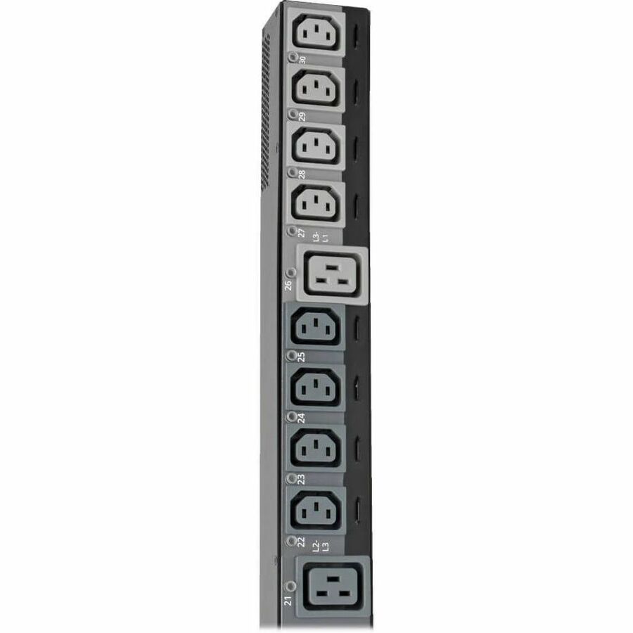 Eaton 10kW 200-240V 3PH Switched PDU - LX Interface, Gigabit, 30 Outlets, L21-30P Input, LCD, 1.8 m Cord, 0U 1.8 m Height, TAA