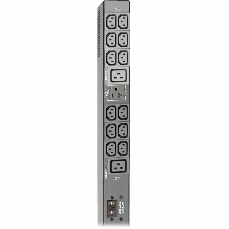 Eaton 8.6kW 208/120V 3PH Monitored PDU - LX Interface, Gigabit, 45 Outlets, L21-30P Input, LCD, 1.8 m Cord, 0U 1.8 m Height, TAA