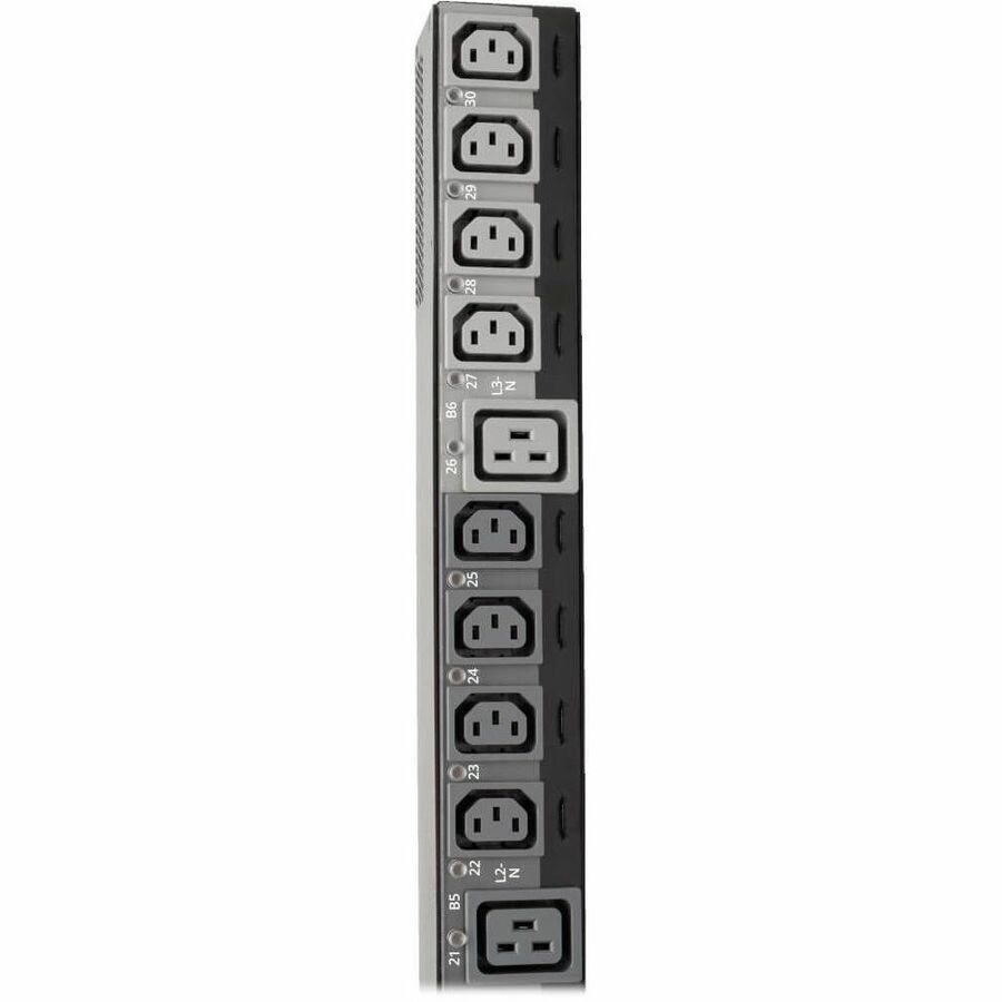 Eaton 23kW 220-240V 3PH Switched PDU - LX Interface, Gigabit, 30 Outlets, IEC 309 32A Red 380-415V Input, LCD, 1.8 m Cord, 0U 1.8 m Height, TAA