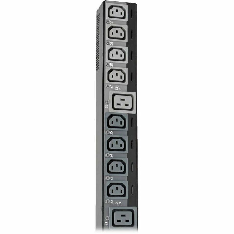 Eaton 10kW 200-240V 3PH Switched PDU - LX Interface, Gigabit, 30 Outlets, L21-30P Input, LCD, 3 m Cord, 0U 1.8 m Height, TAA