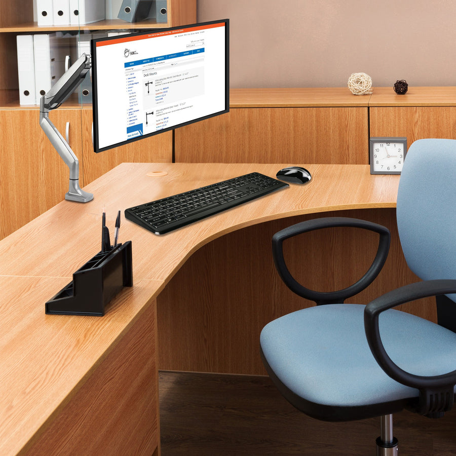 High Premium Aluminum Gas Spring Desk Mount - 13" to 32" - Single Monitor - Max load 19.8Ibs, VESA 75x75/100x100mm