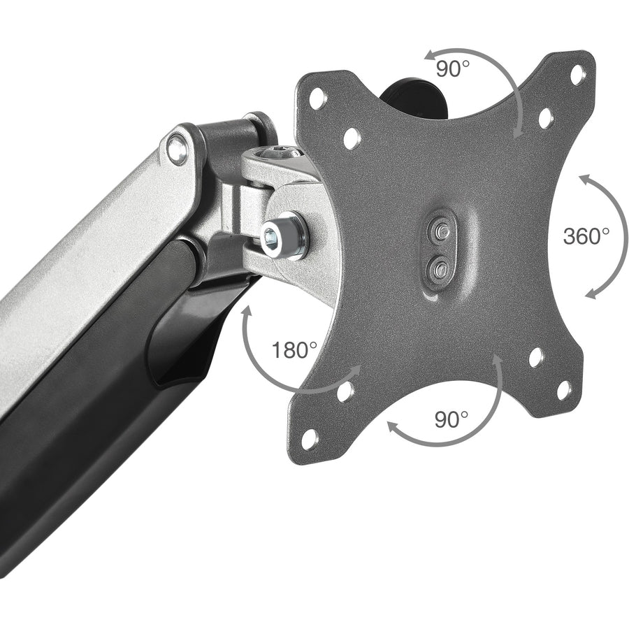 SIIG High Premium Aluminum Gas Spring Desk Mount - Dual Monitor - Fits 13" to 32" monitors - Max load 19.8Ibs(each)