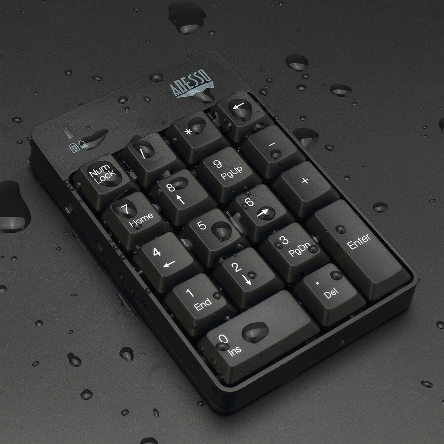 Adesso Wireless Spill Resistant 18-Key Numeric Keypad