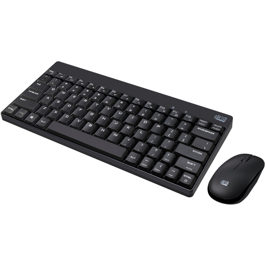 Adesso WKB-1100CB - Wireless Spill Resistant Mini Keyboard & Mouse Combo
