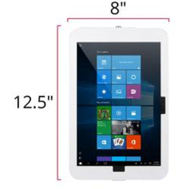 The Joy Factory Elevate II Flex Countertop Kiosk for Surface Pro | Pro 4 | Pro 3 (White)