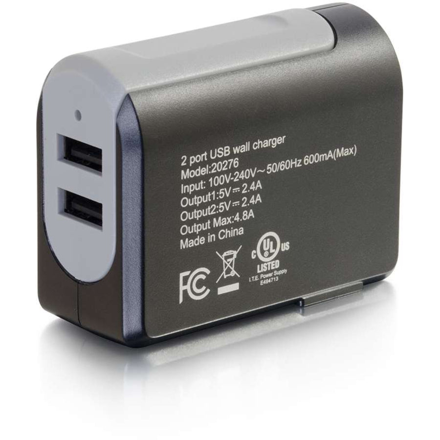 2 Port USB Wall Chgr AC USB